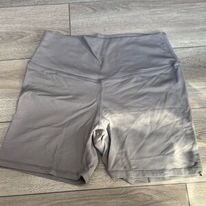 Francesca's Collections Grey High-Rise Bike Shorts